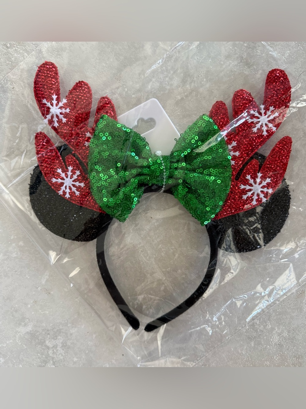NWT Holiday Mickey Minnie Reindeer Ears by Hobby Lobby